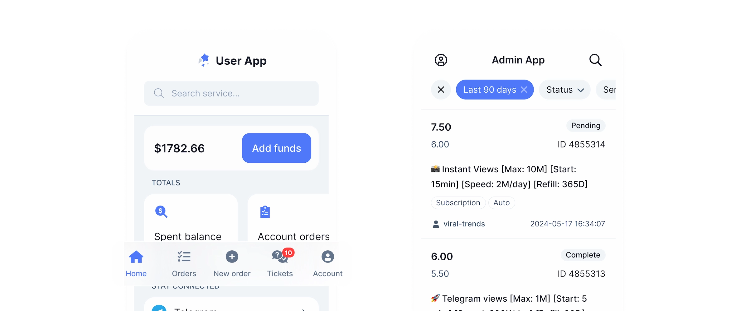 Perfect Panel Mobile app